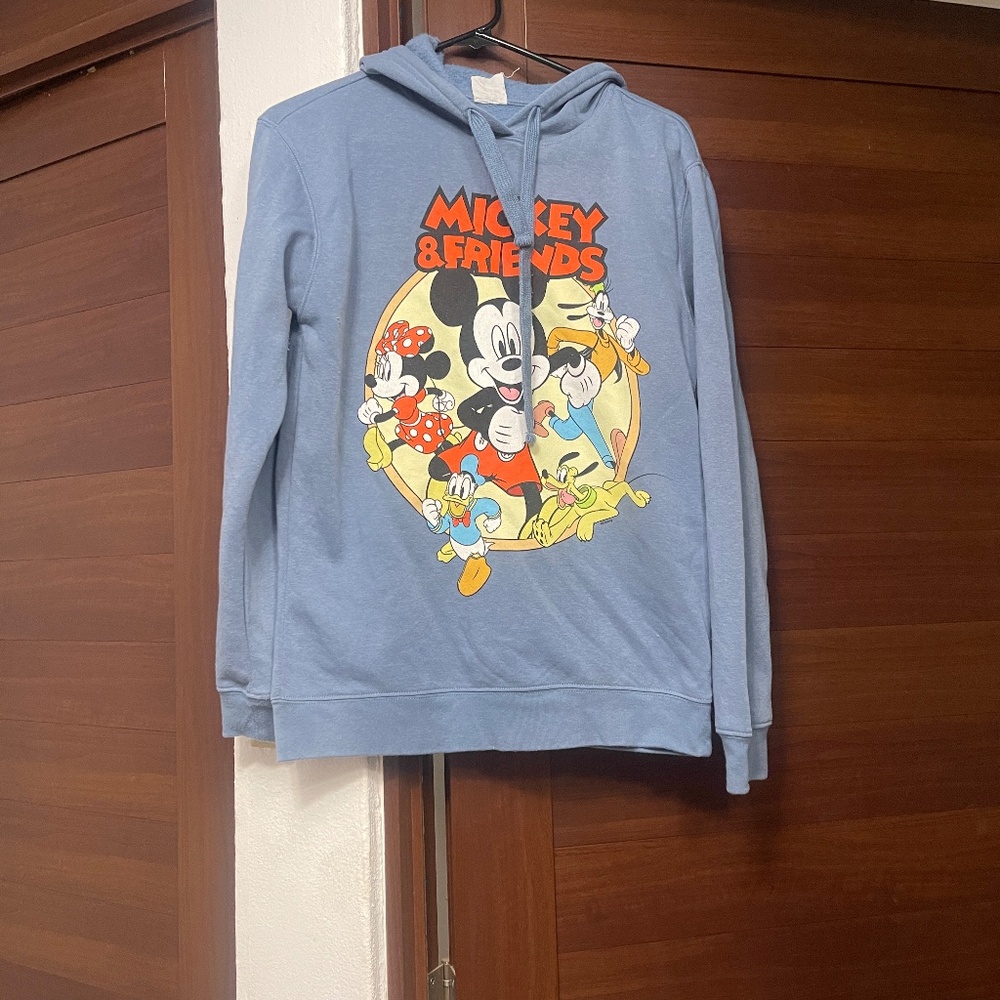 Disney Mickey & Friends Graphic Hoodie Sweatshirt Blue